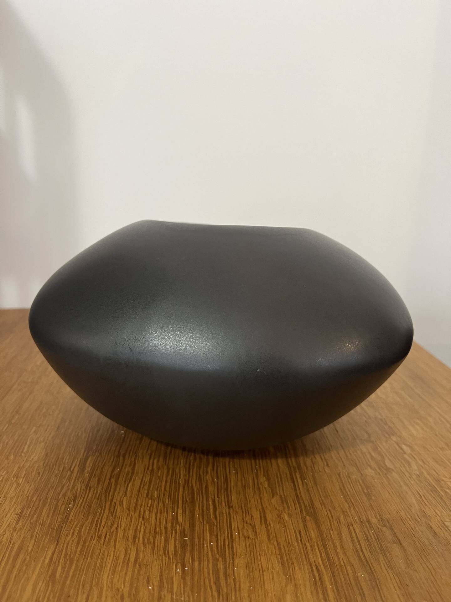 Matte black ceramic pebble vase IKEA Vintage