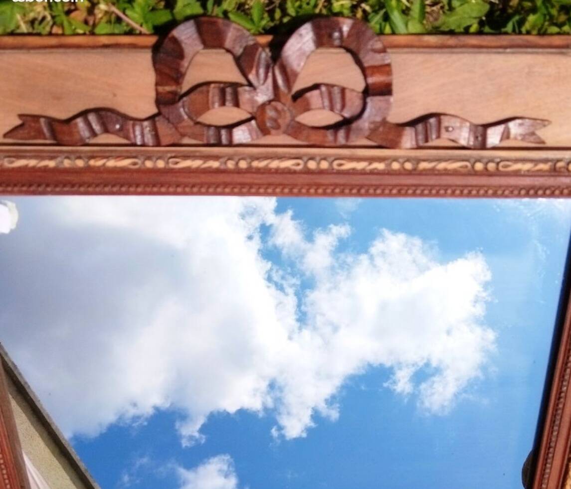 Antique wooden mirror