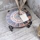 Round coffee table Roger Capron herbarium terracotta