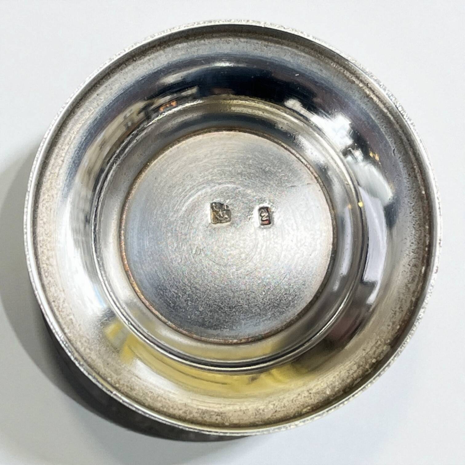 Silver-plated metal egg cup – vintage 1960s