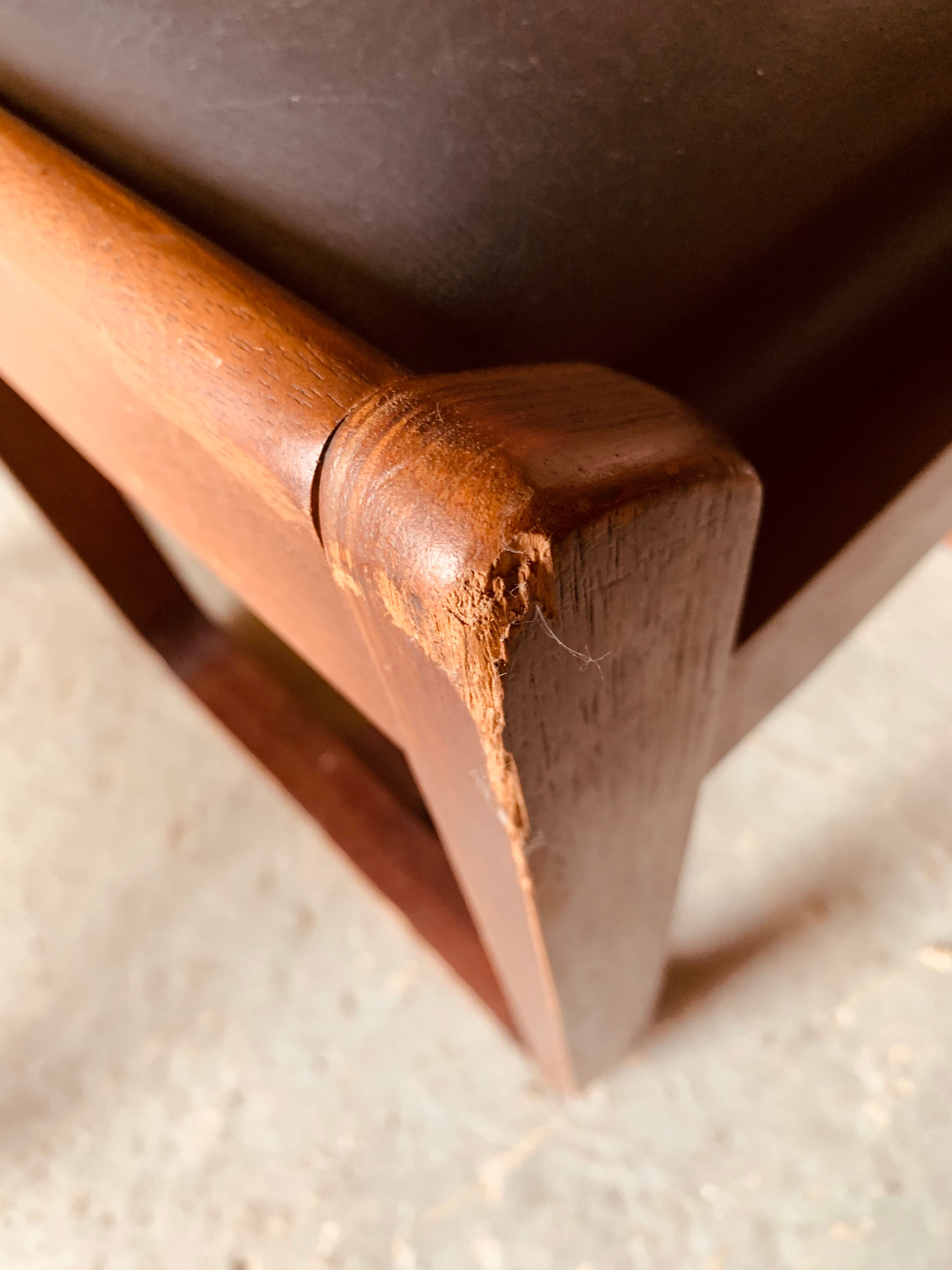 6 black chairs by Gunther Hoffstead for Uniflex - 1960's