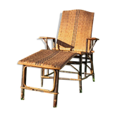 Chaise longue osier trés ancienne vintage