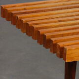 Slatted coffee table by František Mezulanik from the 1960s