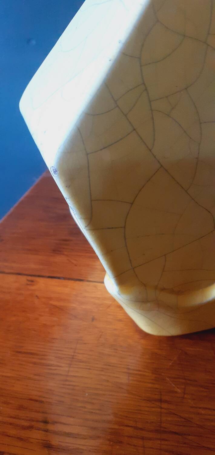 Vintage 50s cracked ceramic lamp