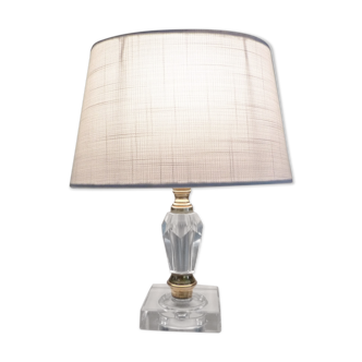 Crystal and brass lamp