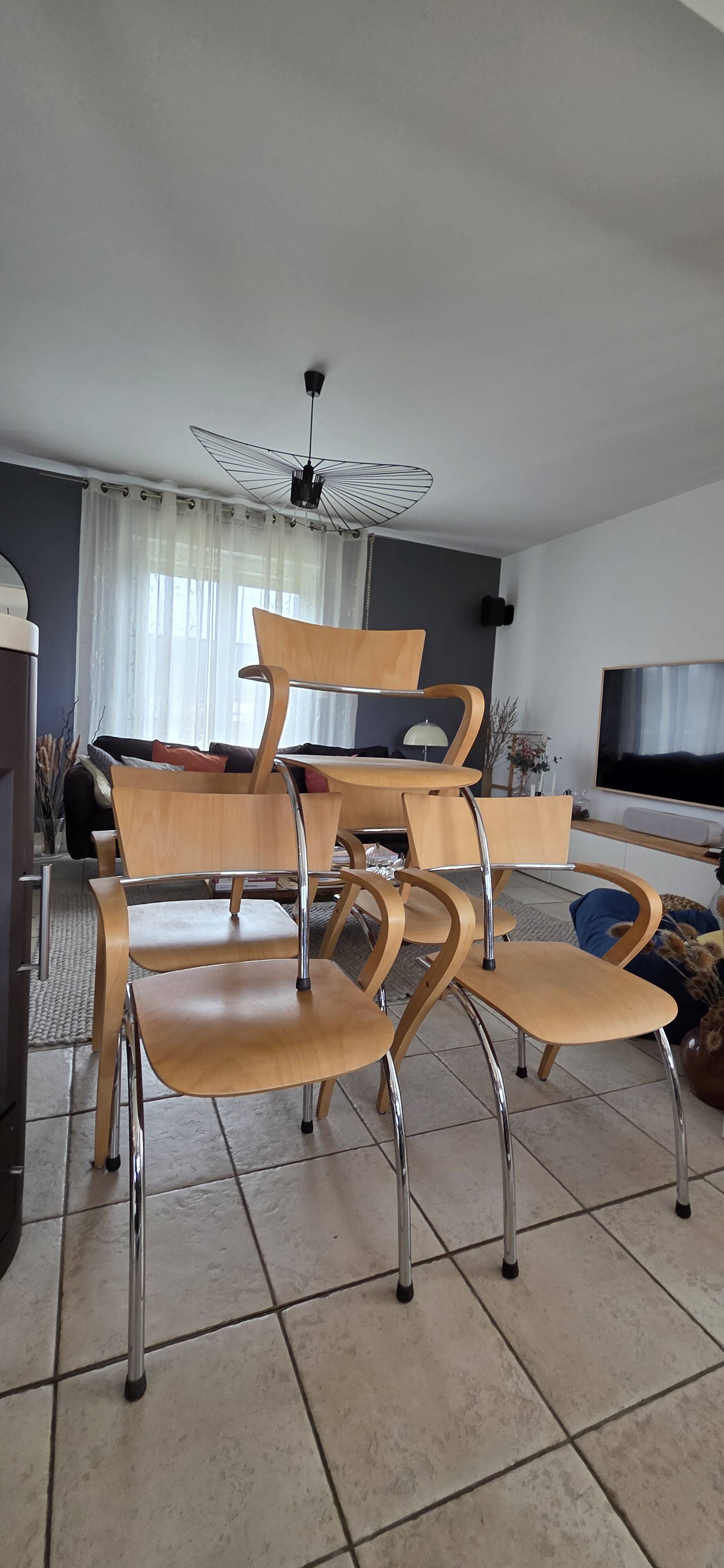 5 chairs model Can Can by Komplot Design for Brunner, 1993