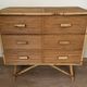 3-drawer rattan/bamboo chest of drawers attributed to Adrien Audoux and Frida Minnet. Circa 1950
