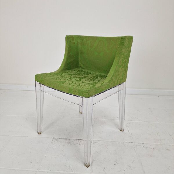 Chaise « Mademoiselle » Kartell en vert damassé par Philippe Starck, Italie, 2000