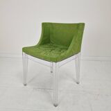 Chaise « Mademoiselle » Kartell en vert damassé par Philippe Starck, Italie, 2000