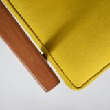 Fauteuil original "FOX", Pologne années 1970, entièrement restauré, jaune