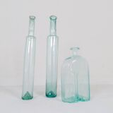 Antique set of 3 decorative bottles / vases from Sweden circa 1800