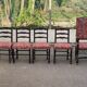 Henri II armchair in solid wood and floral burgundy fabric, 19th century.