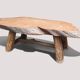 Solid wood coffee table - Section/cross-section of a century-old tree.