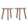 Pair of old tripod stools
