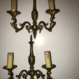 Paire d'appliques en bronze style Louis XV