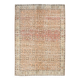 7x10 Vintage Peach Salmon Large Area Turkish Vintage Rug, 210x301 Cm