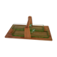 Modernist art deco servant tray made of wood and glass