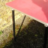 Mullca canteen table with towel holder, red formica, 60s/70s