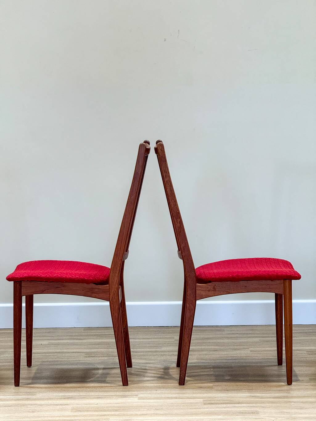 A Set Of Six Danish Dining Chairs (Original Condition And Uphosltery)