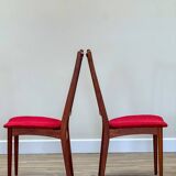 A Set Of Six Danish Dining Chairs (Original Condition And Uphosltery)