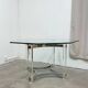 Octagonal dining table, Italian design, circa 1970.