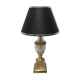 Lampe de chevet en verre ciselé et laiton doré