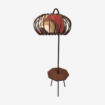 Lampadaire vintage avec tablette