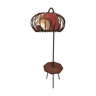 Lampadaire vintage avec tablette