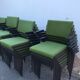 27 armchairs - modern - vintage - metal feet - 1960