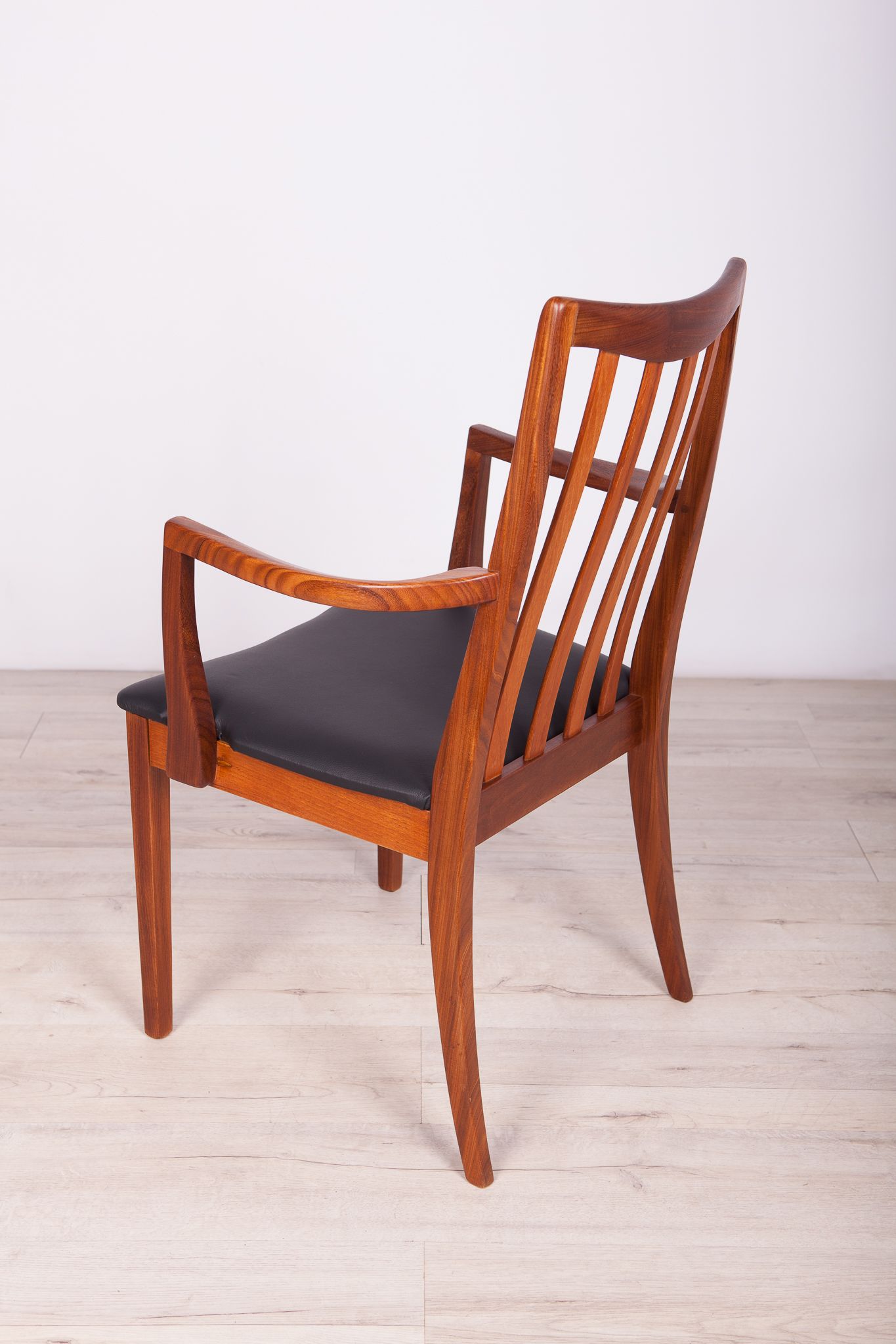 Mid Century Teak & Leather Dining Chairs by Leslie Dandy for G-Plan, 1960