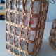 Pair of glass jars and rush