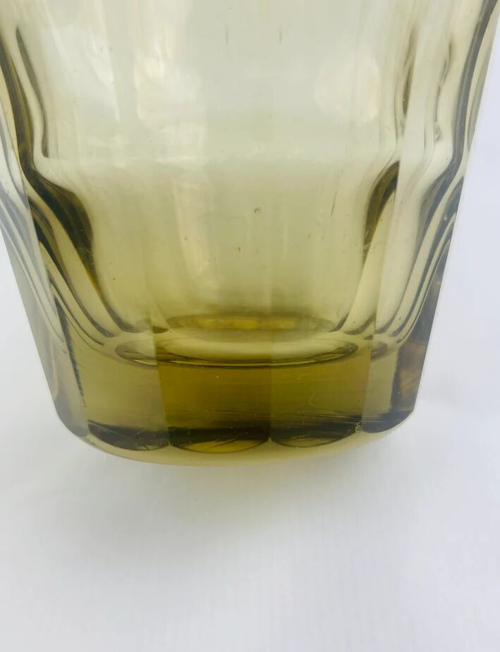 Ellis Berg for Kosta Boda, cut smoky crystal vase, Sweden, 1930