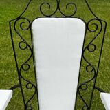 Wrought iron garden set attributed to René Drouet 1940
