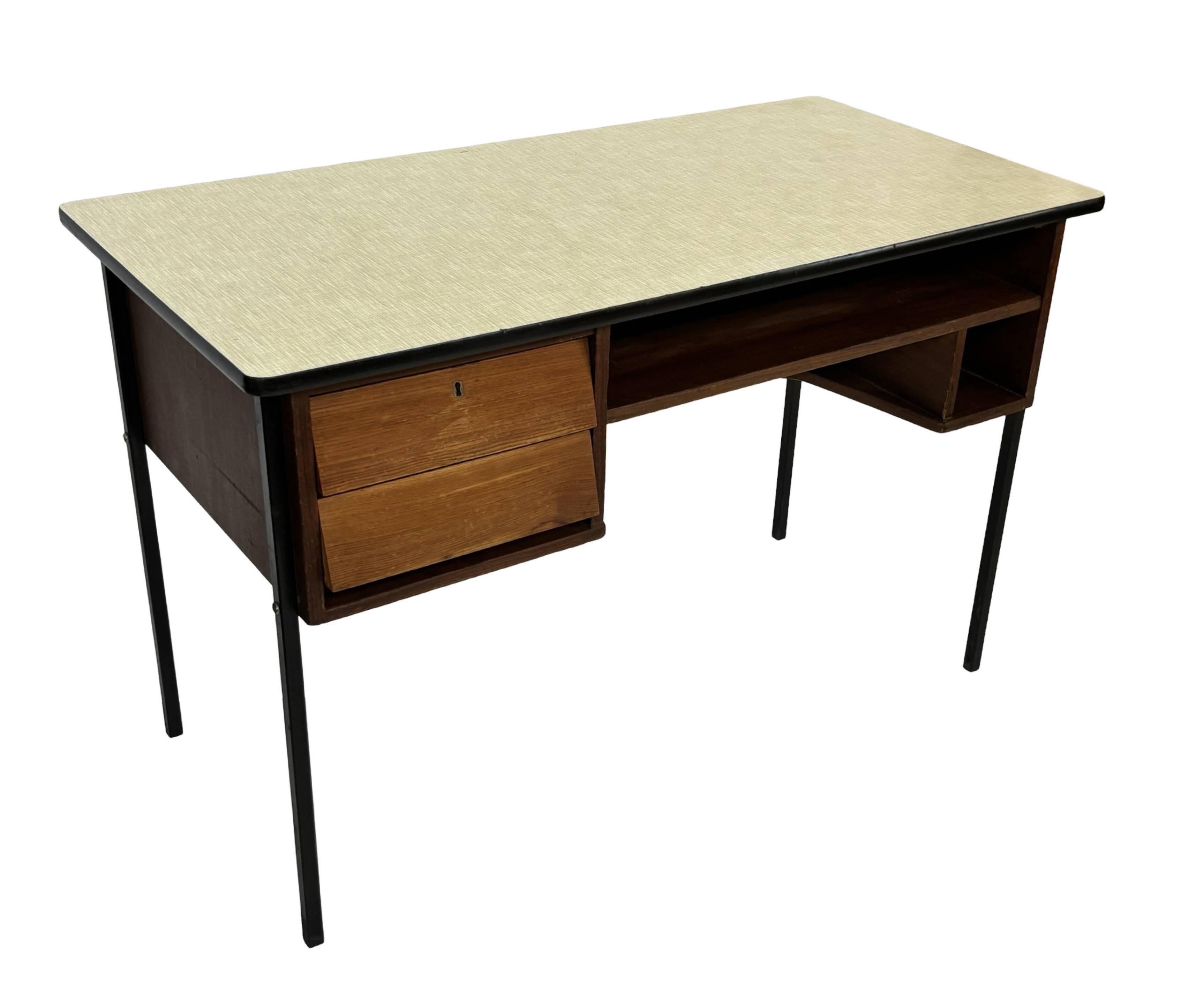Bureau Mid-Century design Marko Galvanitas Pays-Bas bureau d'enseignant 1960