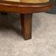 Brutalist ceramic and wood coffee table in the style of Roger Capron