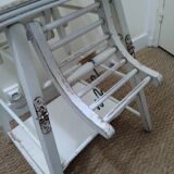Chaise bébé en bois blanc pliable