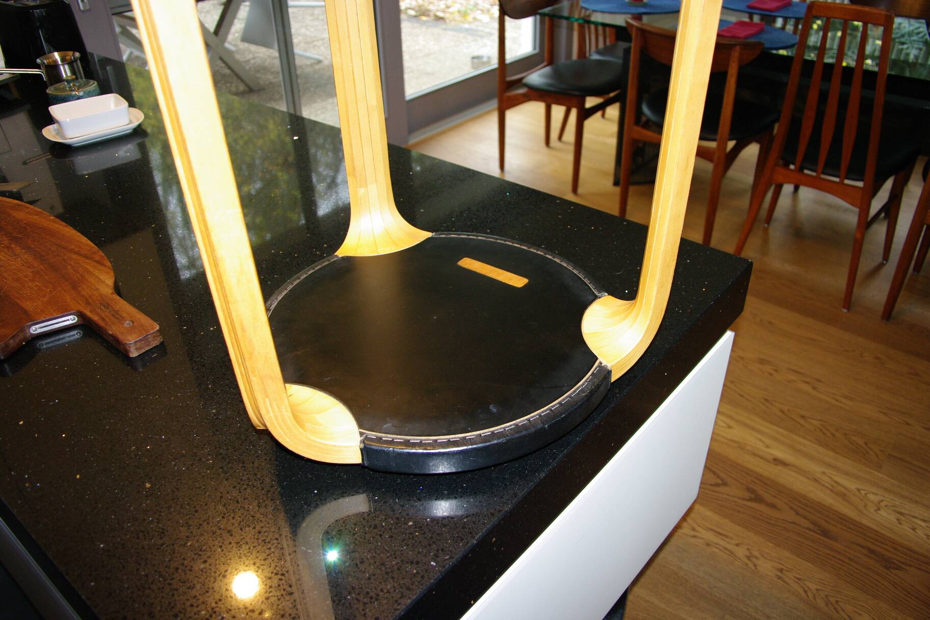 VINTAGE BIRCH AND LEATHER STOOL BY ALVAR AALTO FOR ARTEK