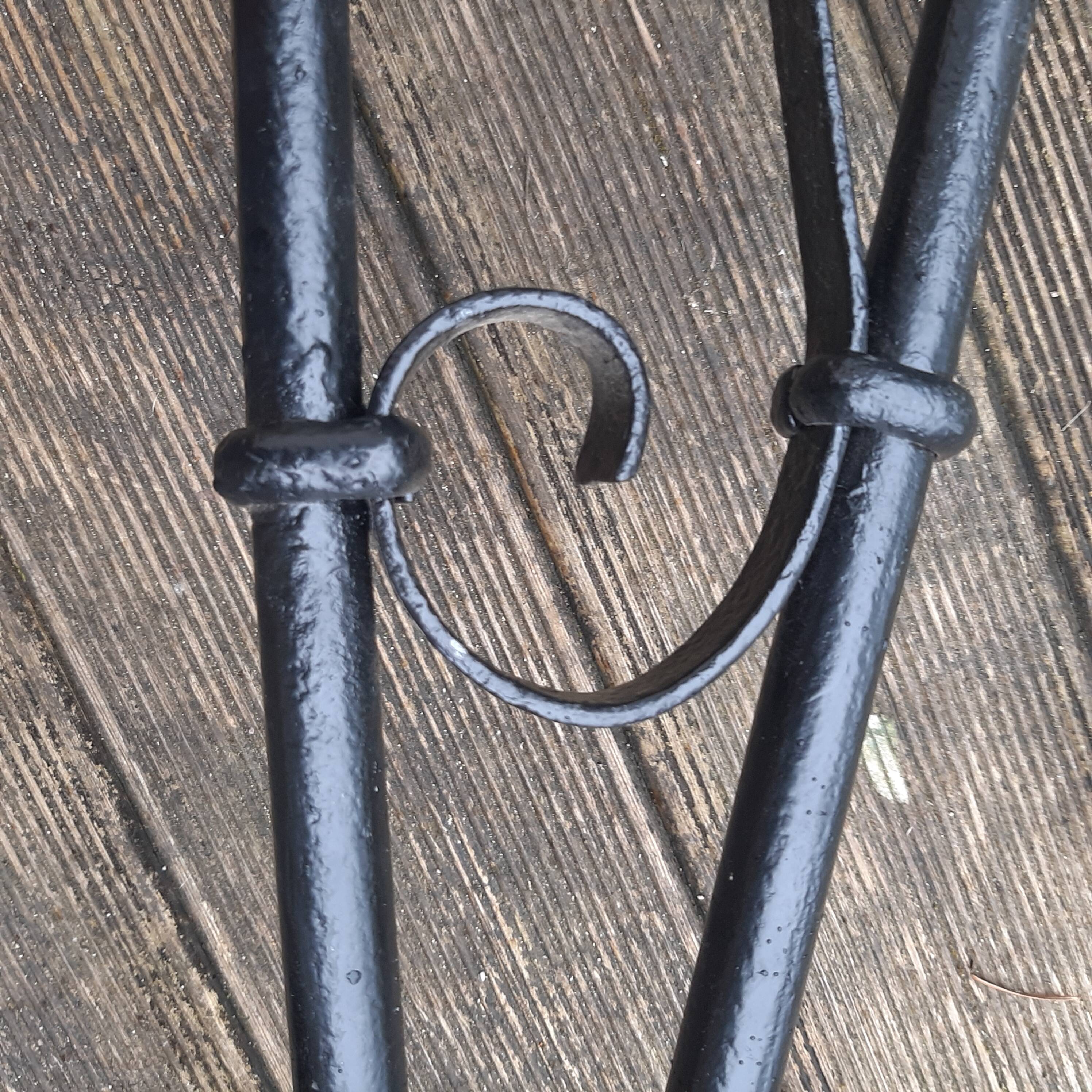 large wrought iron gallows lamp