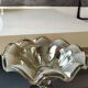 Murano Ruffled Bowl/Centerpiece, Pearly Iridescent Taupe Color. Diameter 24.5 cm