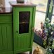 Art Deco Gin Buffet, painted in Farrow and Ball with a William Morris-inspired interior
