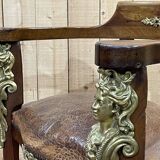 Regency style desk and armchair from the Napoleon III period - late 19th century