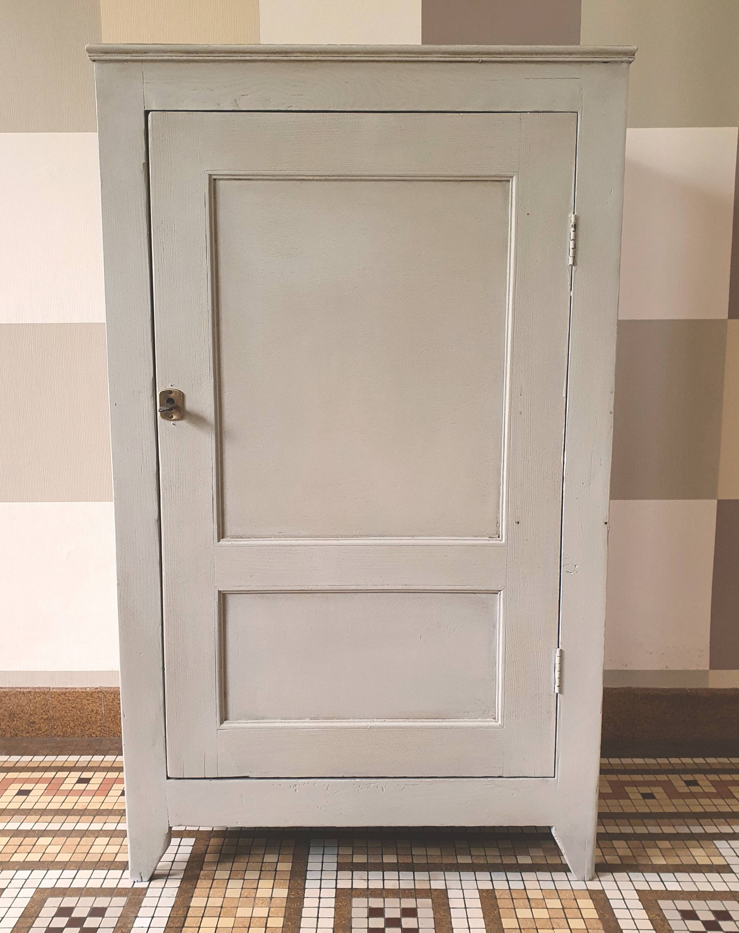 Painted wooden storage cabinet