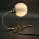 Set of Three Kamenický Šenov Brass and Opaline Glass Wall Lights
