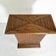 Gabriella Crespi style pencil reed planter stand, 1970s