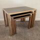 Series of 3 Belgo Chrom trundle tables from the 70s