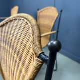 Wicker chairs by Frederick Weinberg, 1960s, set of 6