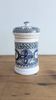 Covered ceramic pot, Tunisian artisan – 1970s – Blue and turquoise