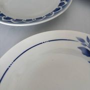 Lot of 4 antique earthenware plates from 1950, Saint Amand - plates bl