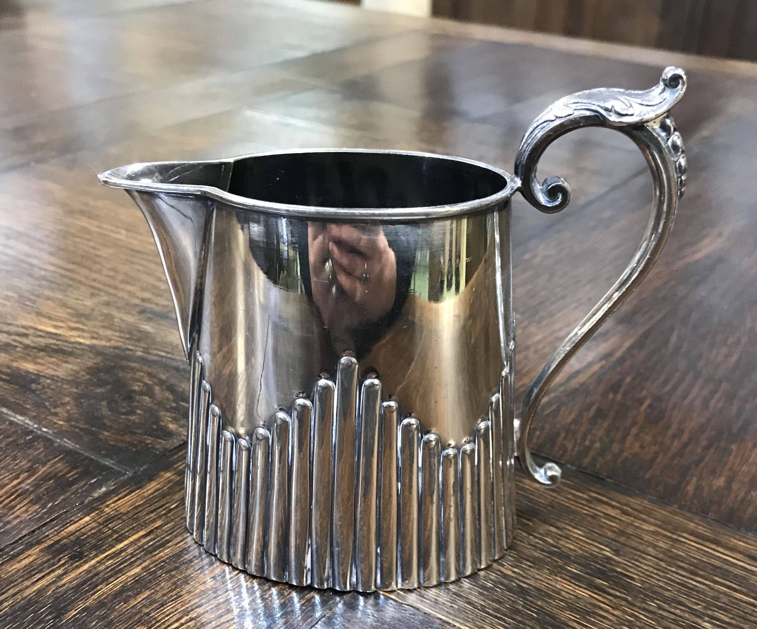 English silver plated milk jug