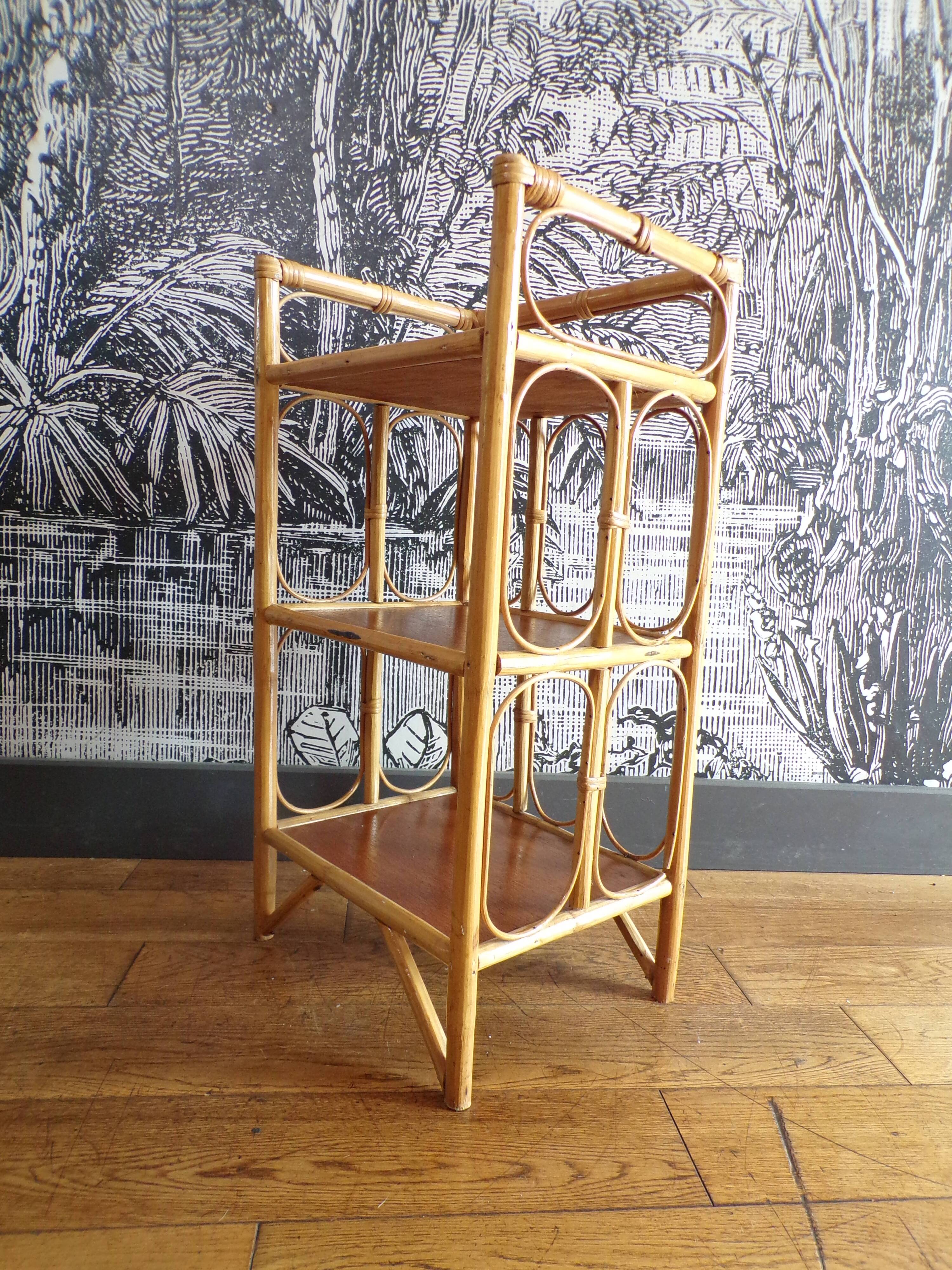 Rattan shelf 3 shelves